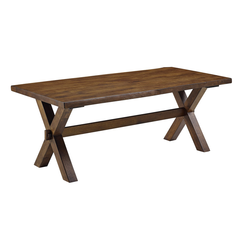 Gracie Oaks Lathrop Solid Wood Cross Legs Coffee Table & Reviews